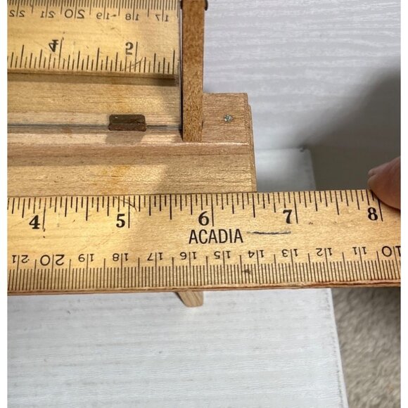 Wood Dollhouse Dresser Art Deco 1930’s Furniture Tilt Mirror & Drawer Japan 6.5" - Picture 9 of 12